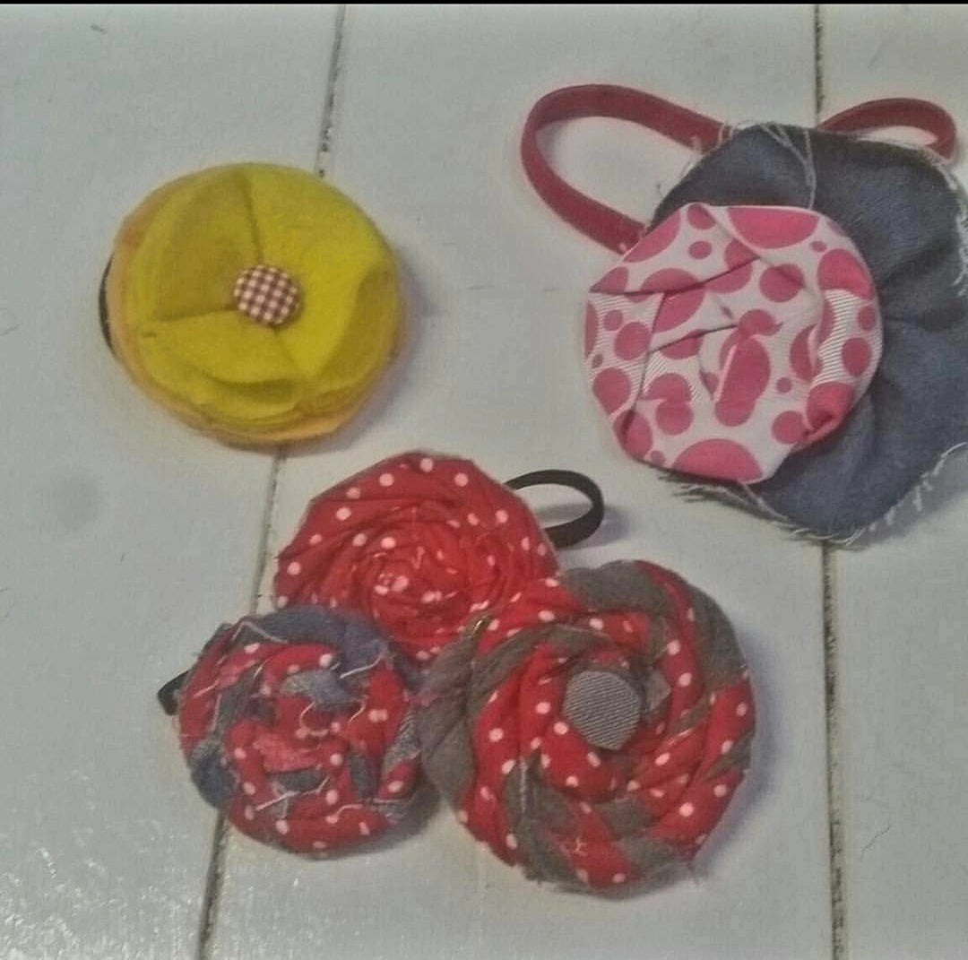 Denim and Fabric Bows (Urban Flood)