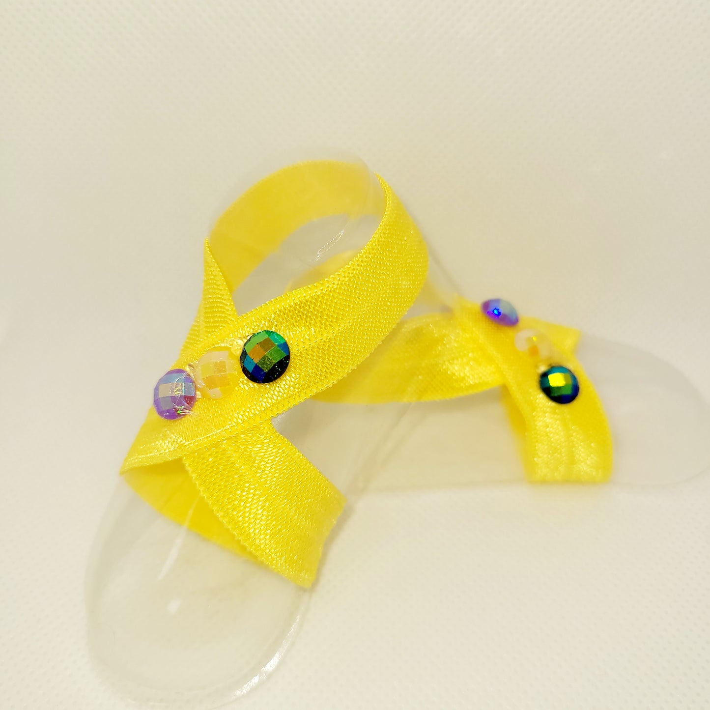 Yellow Barefoot Sandals for Baby Girls