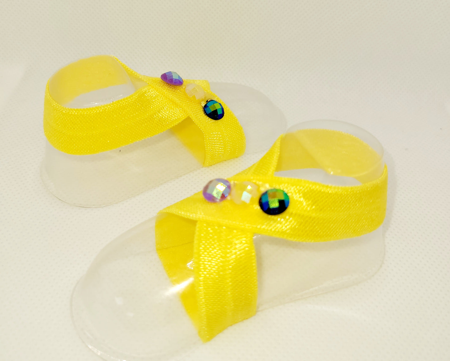 Yellow Barefoot Sandals for Baby Girls