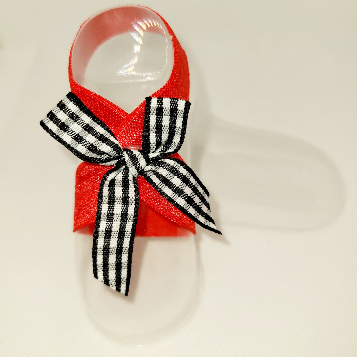 Red Whit and Black Elastic Shoes for the Holidays
