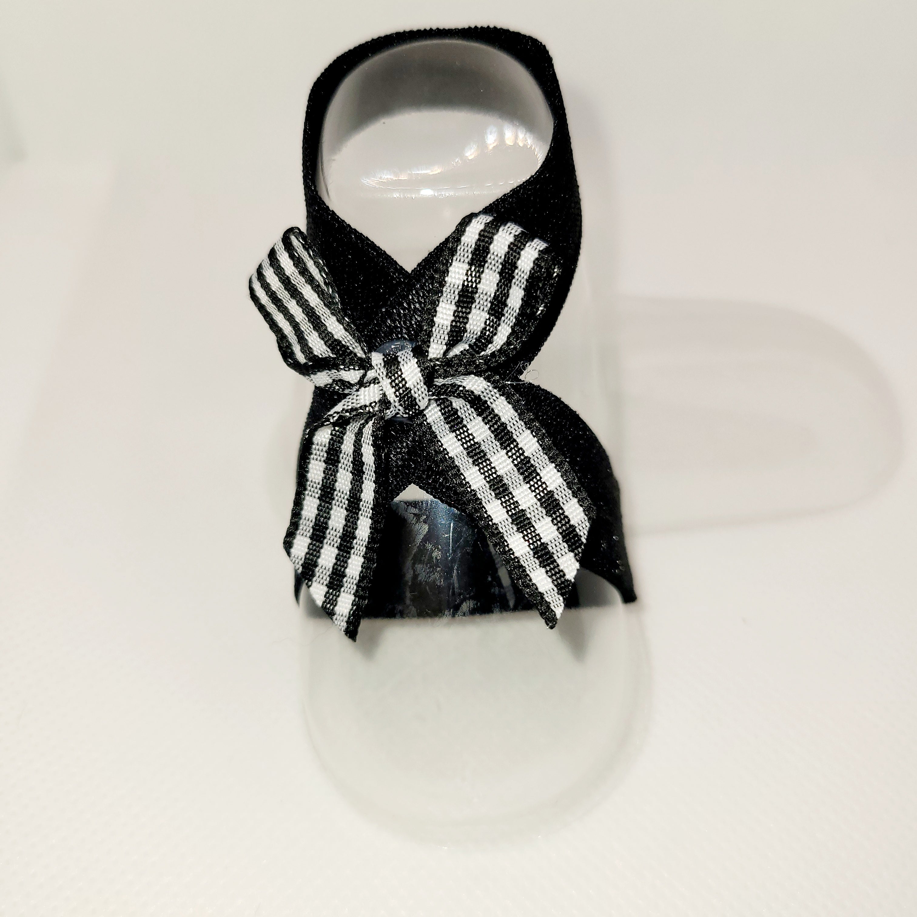 Black With White LV 1.5 inch Elastic Strap ,Handmade Striped Ribbon Tr –  chaofabricstore