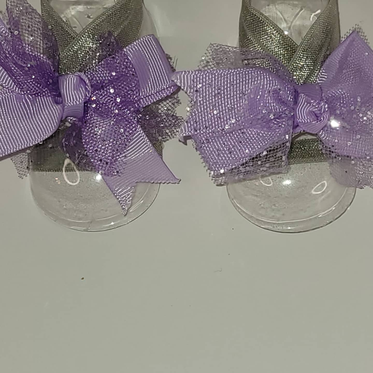 Purple Bow Barefoot Sandals