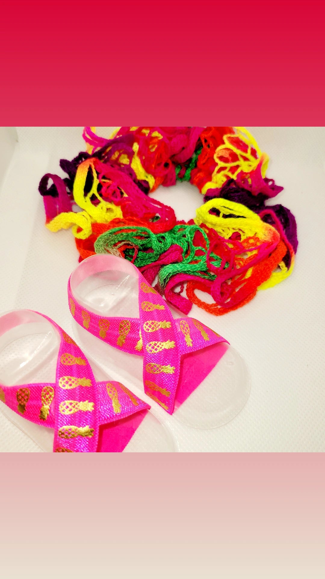 Rainbow Scrunchie