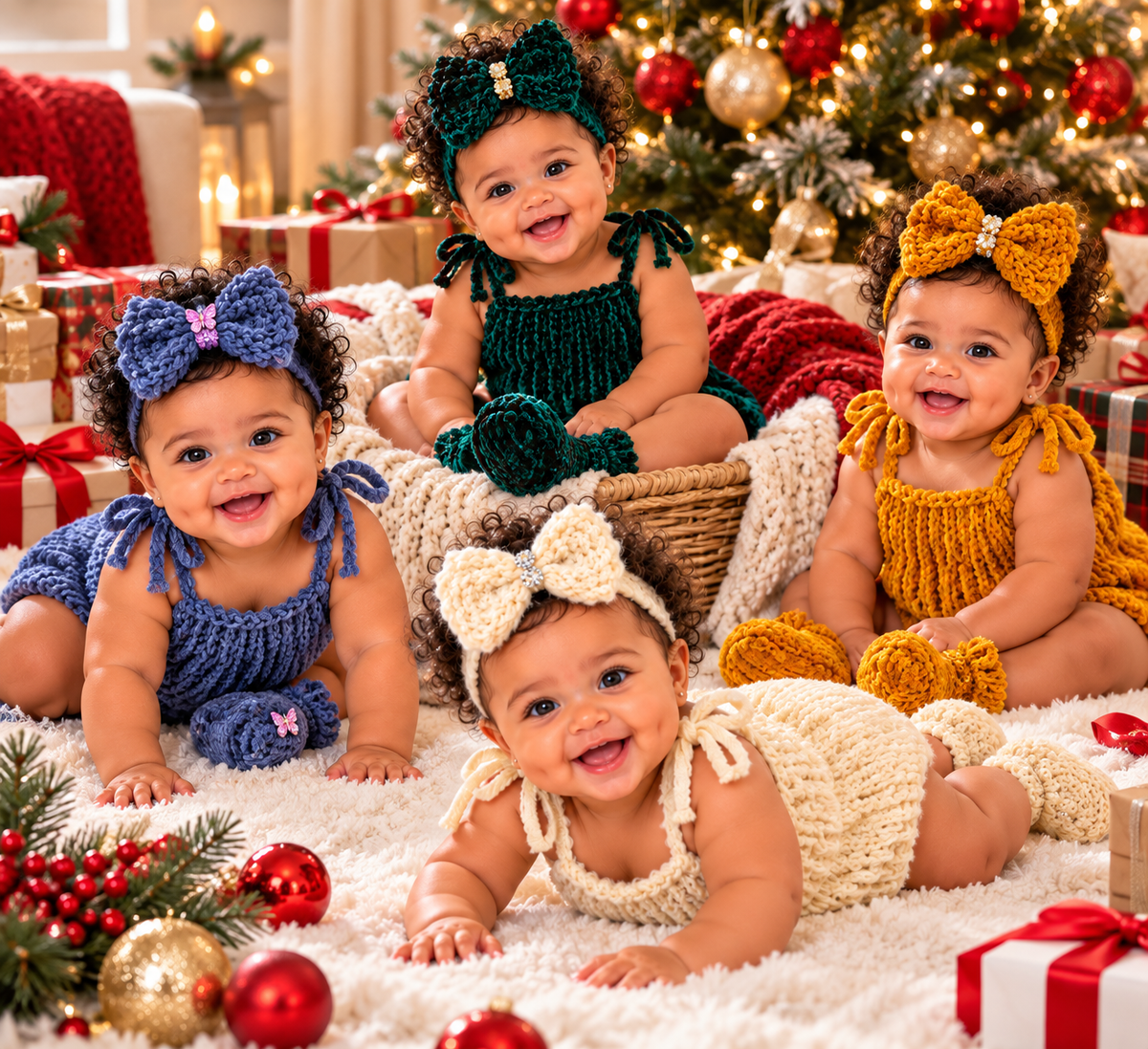 Velvety Holiday Rompers