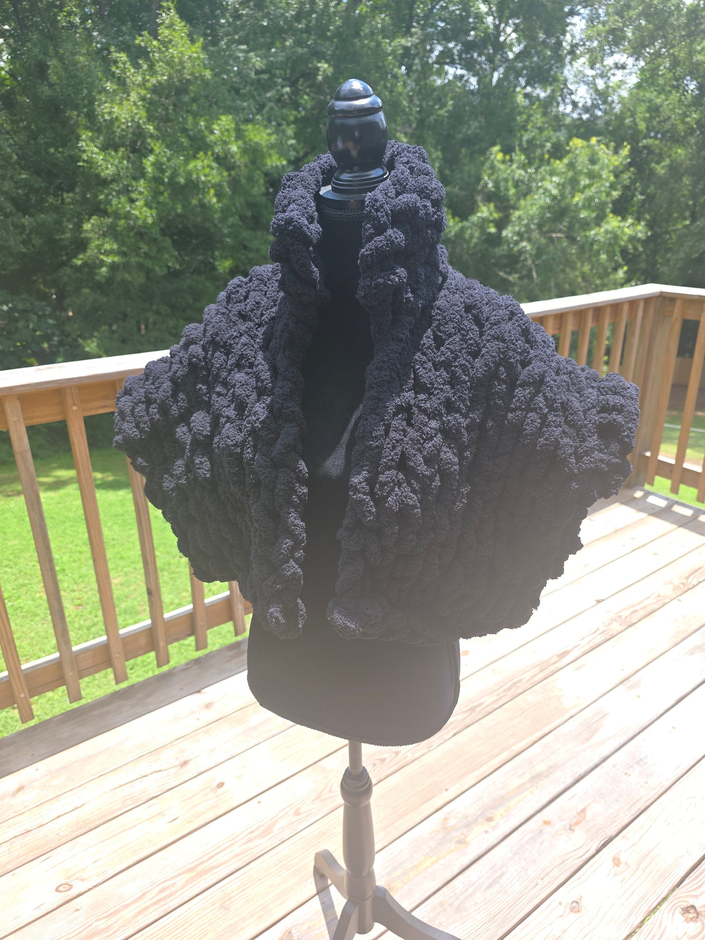 Chunky Knit Crop Top Jacket with Collar