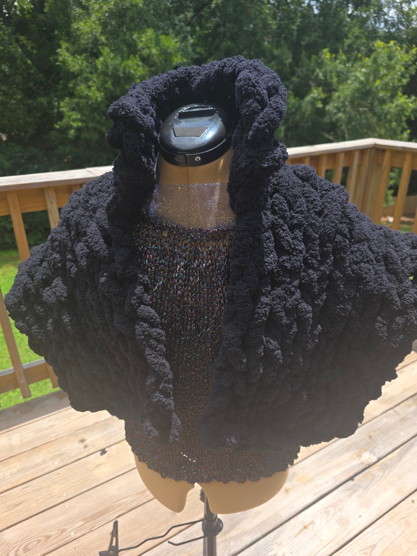 Chunky Knit Crop Top Jacket with Collar