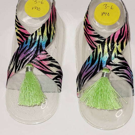 Barefoot Sandals, Zebra Print